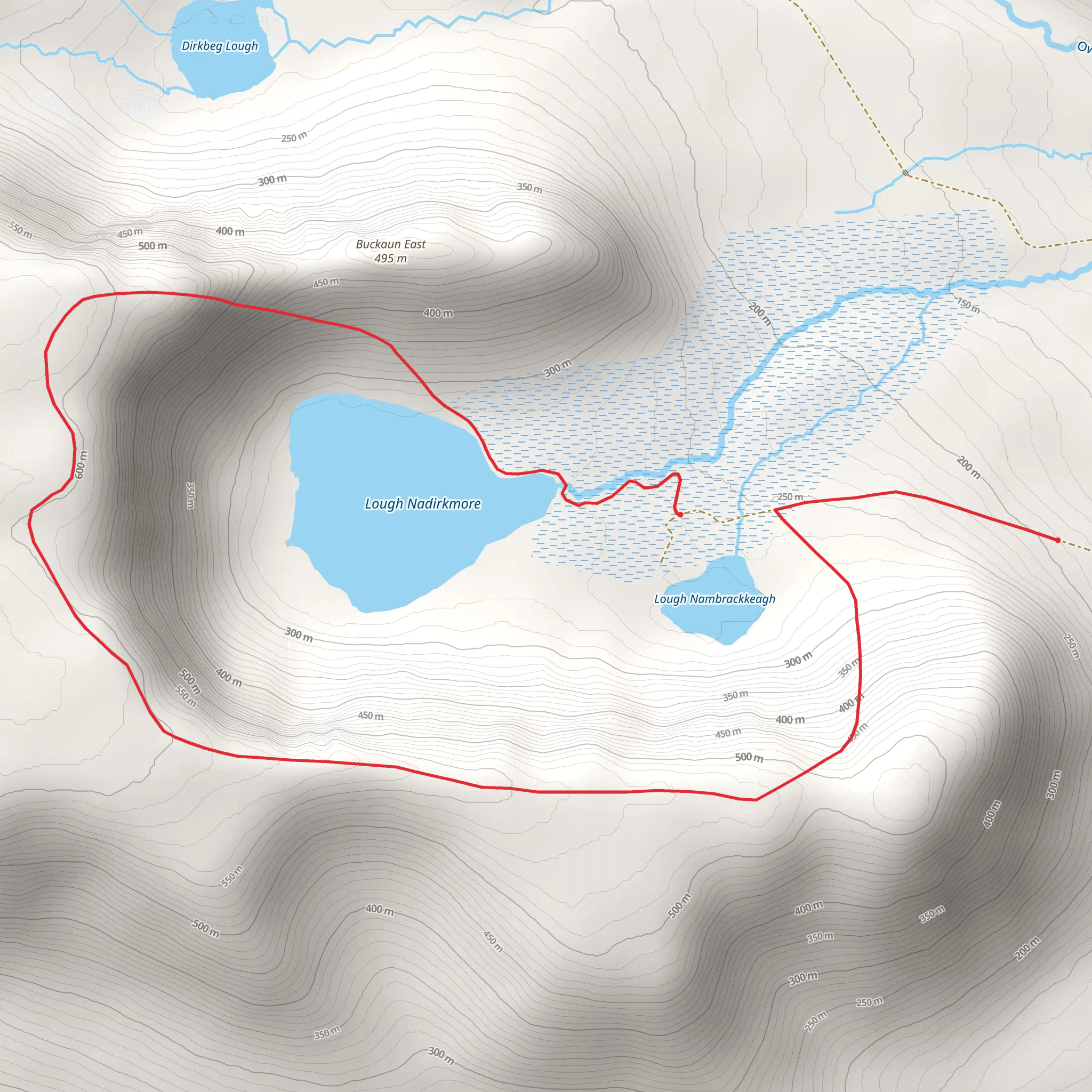 Lough Nadirkmore Loop mobile static map