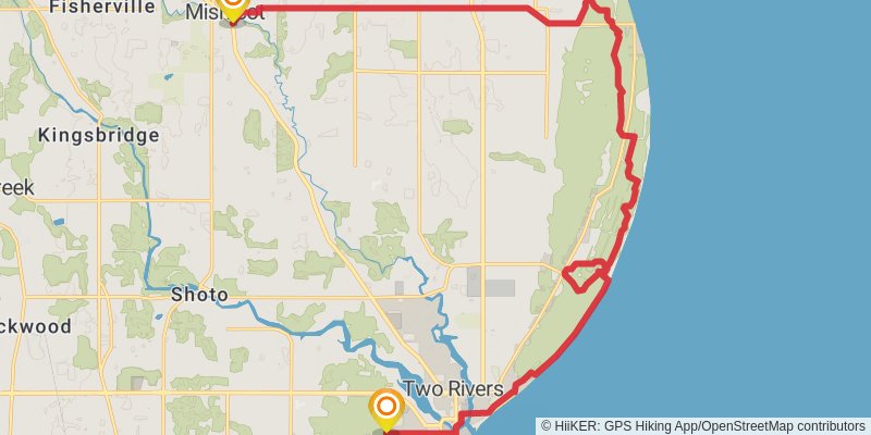 Ice Age National Scenic Trail stage 80 Map