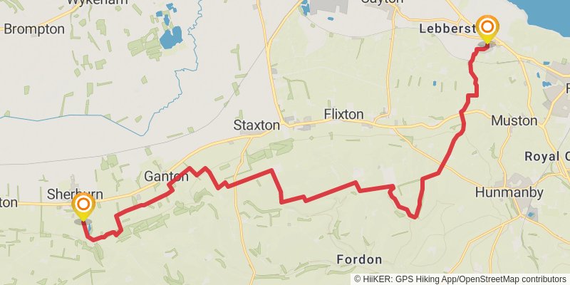Vale of Pickering Loop from Kirkham Priory stage 9 Map
