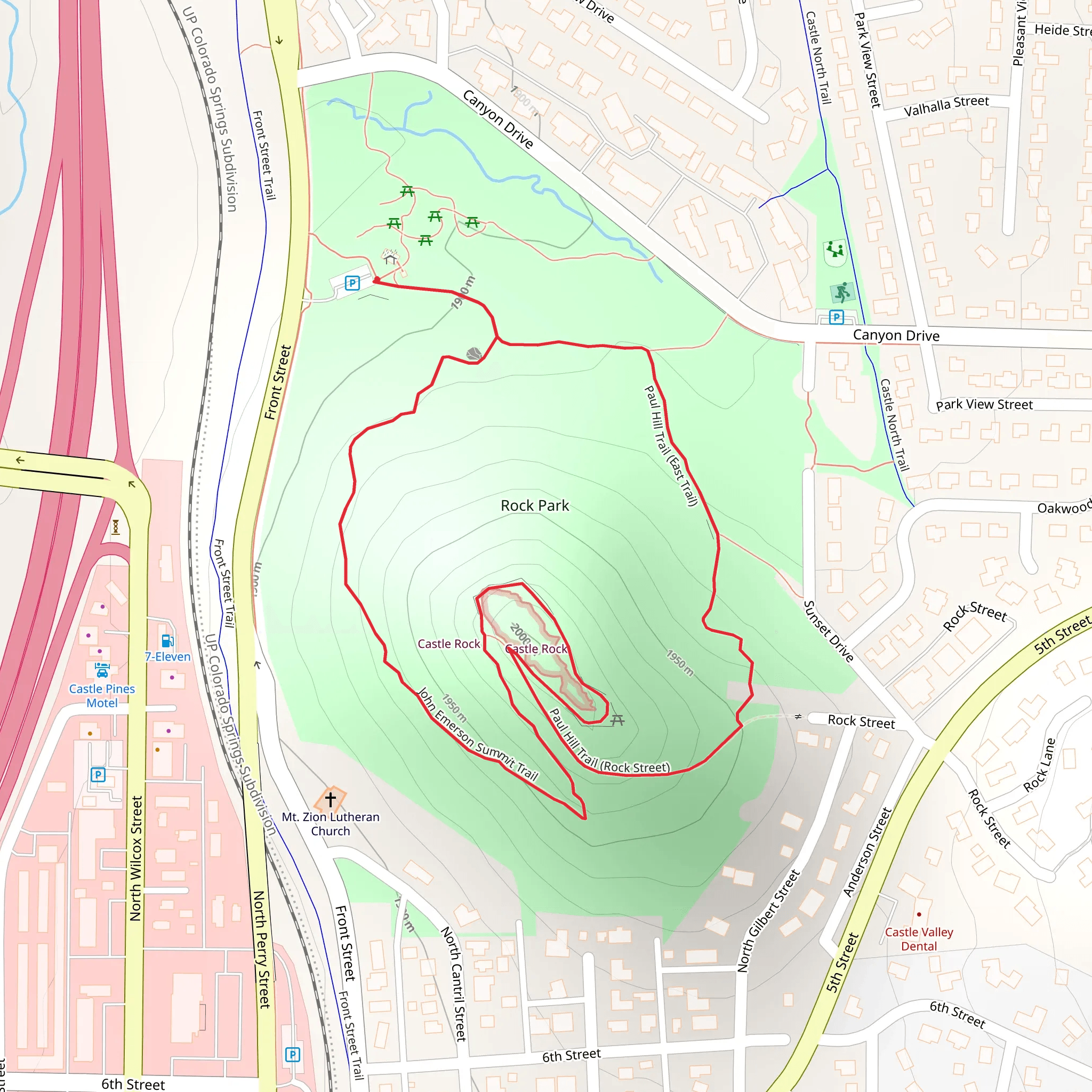 Rock Park Loop mobile static map
