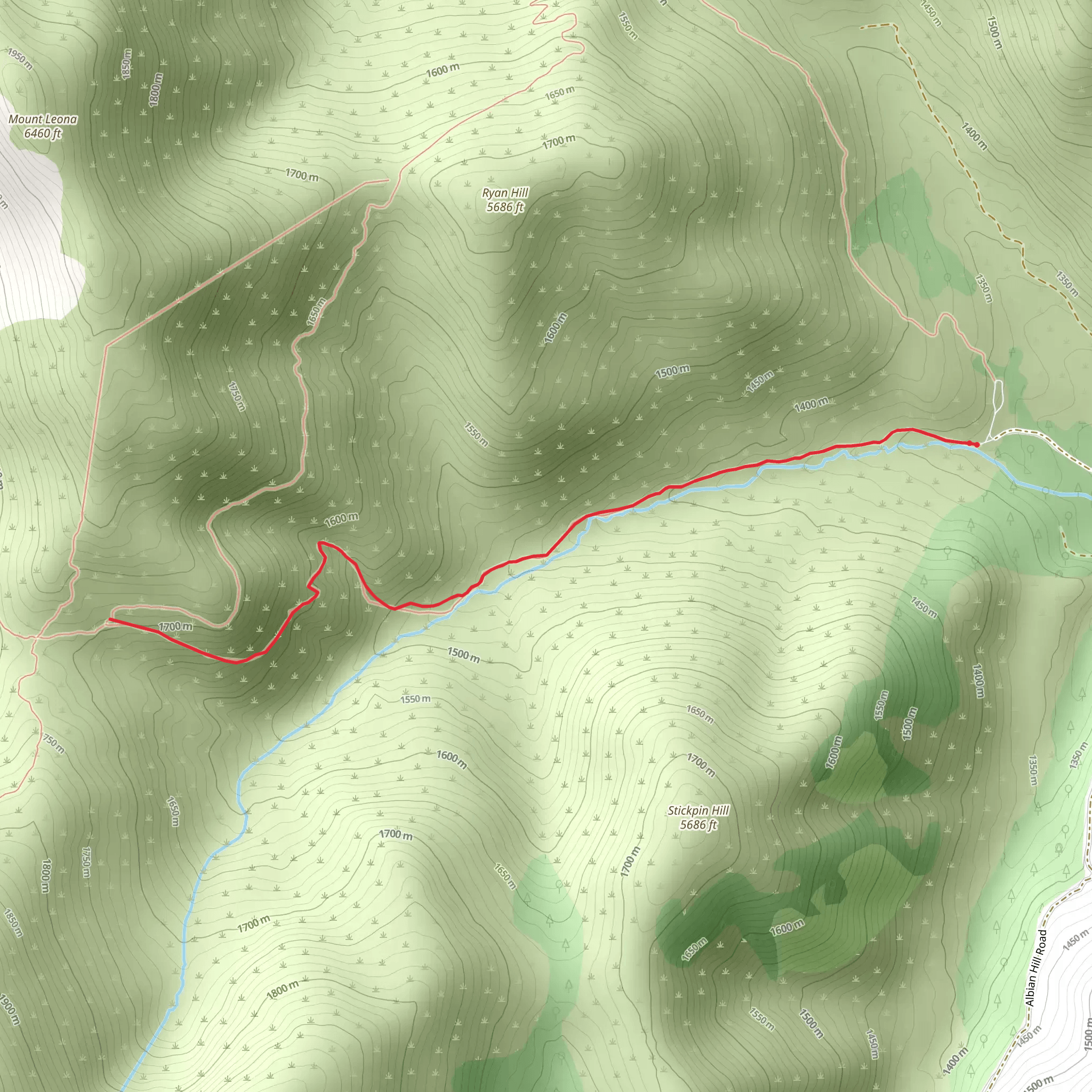 Stickpin Trail mobile static map