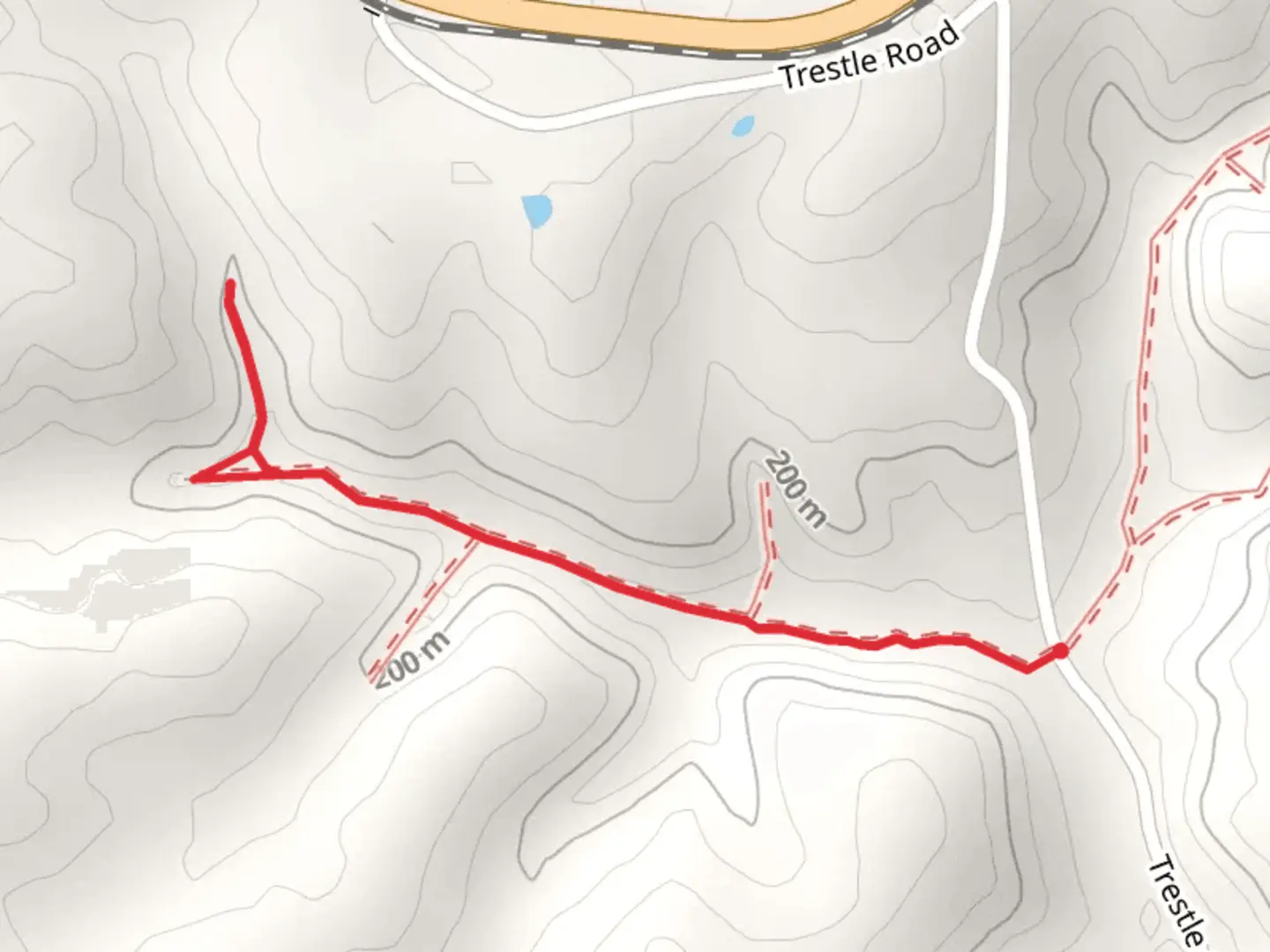 An image depicting the trail Yellow Birch Ravine - West and its surrounding area.