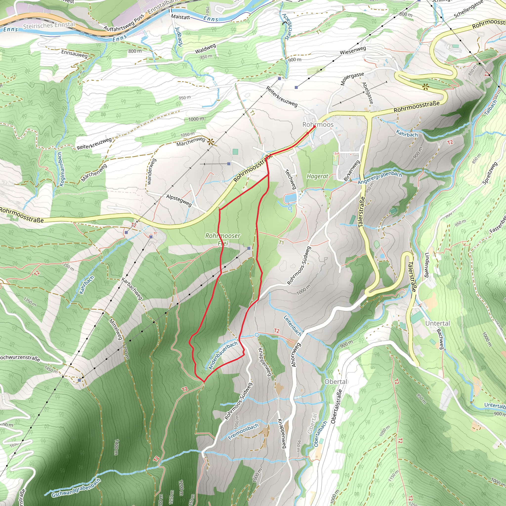 Miners Loop via Johannahöhe mobile static map
