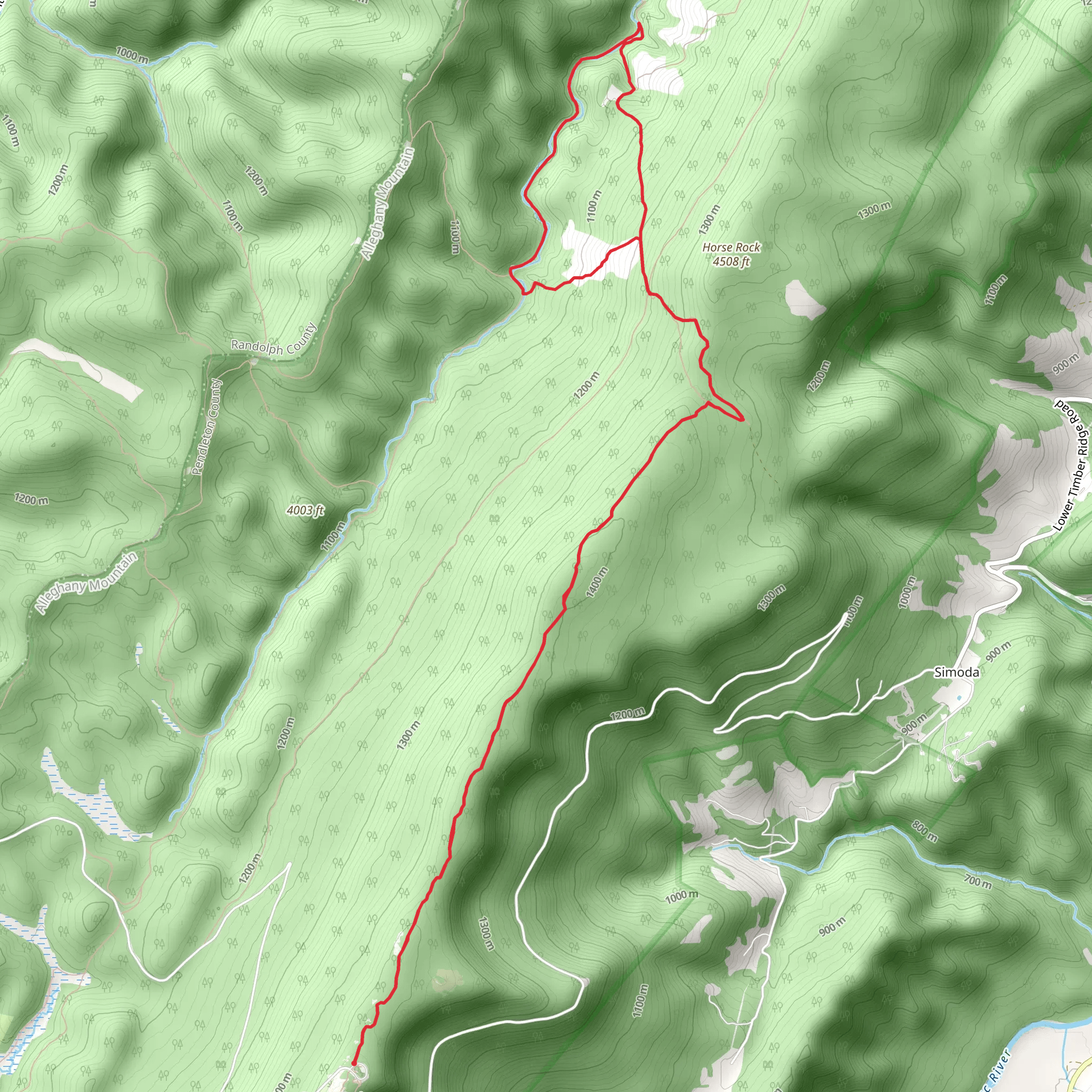 Seneca Creek Trail and Horton Trail Loop mobile static map
