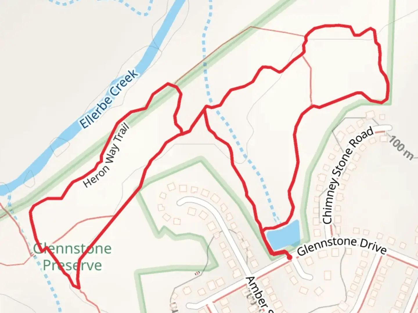 An image depicting the trail Heron Way Loop Trail and its surrounding area.