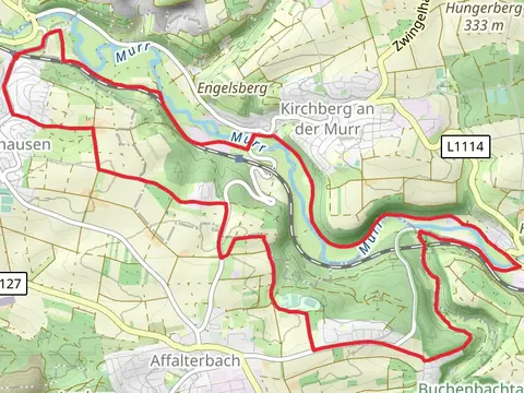 Erdmannhausen and Kirchberg Loop via Murr
