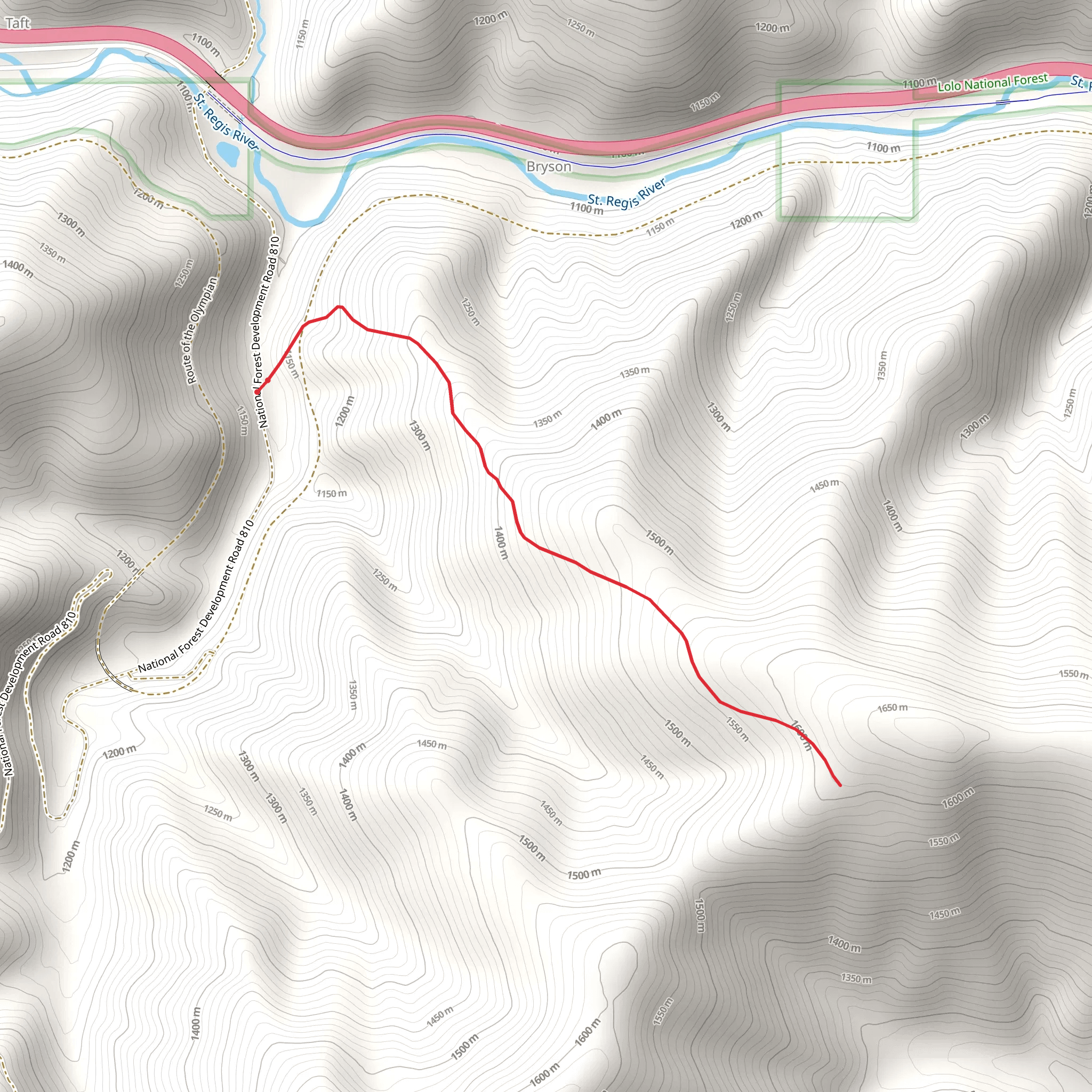 Dominion Creek Trail mobile static map