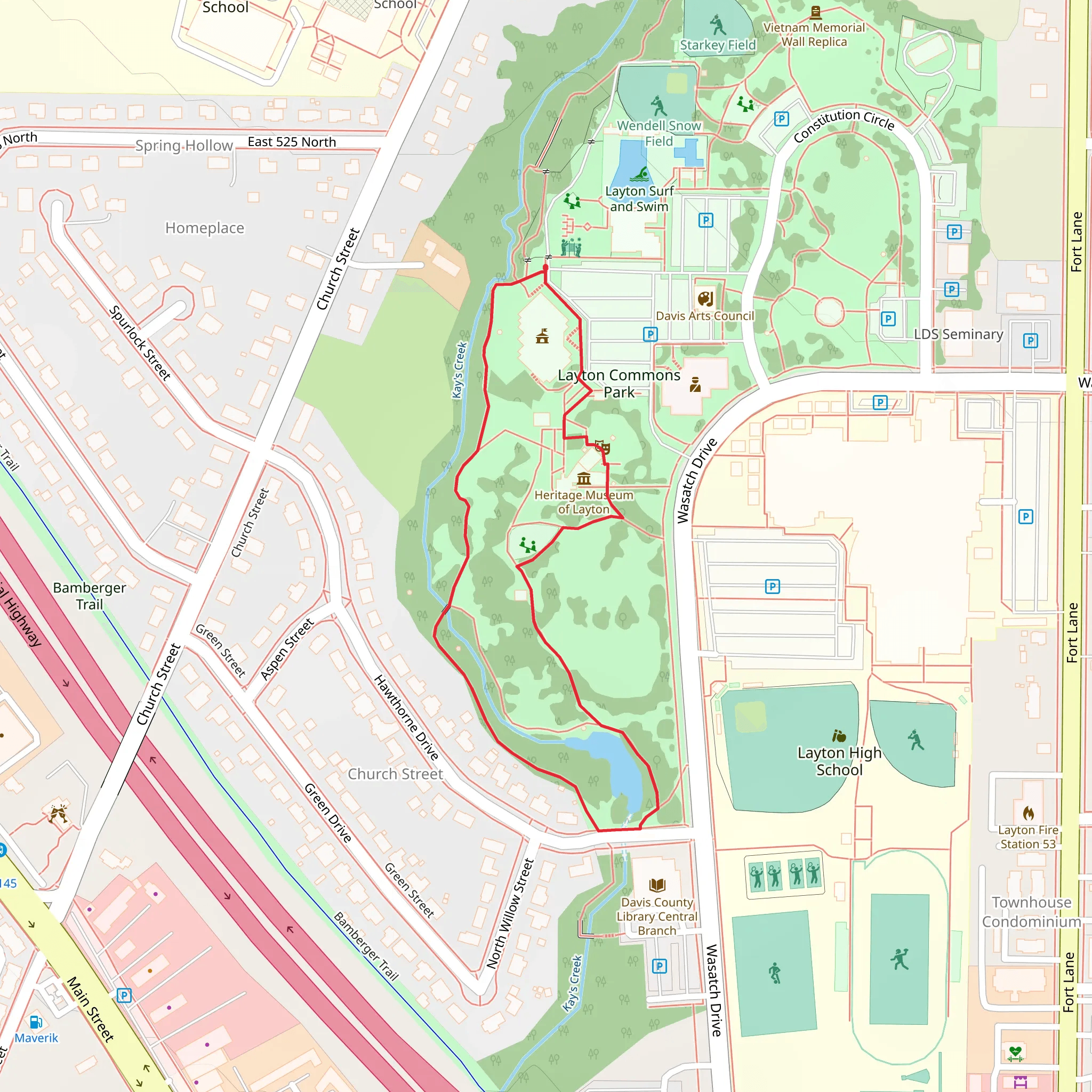 Kay's Creek Loop mobile static map