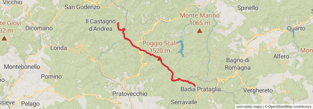 Sentiero Italia - Apennines Section stage 21 Map