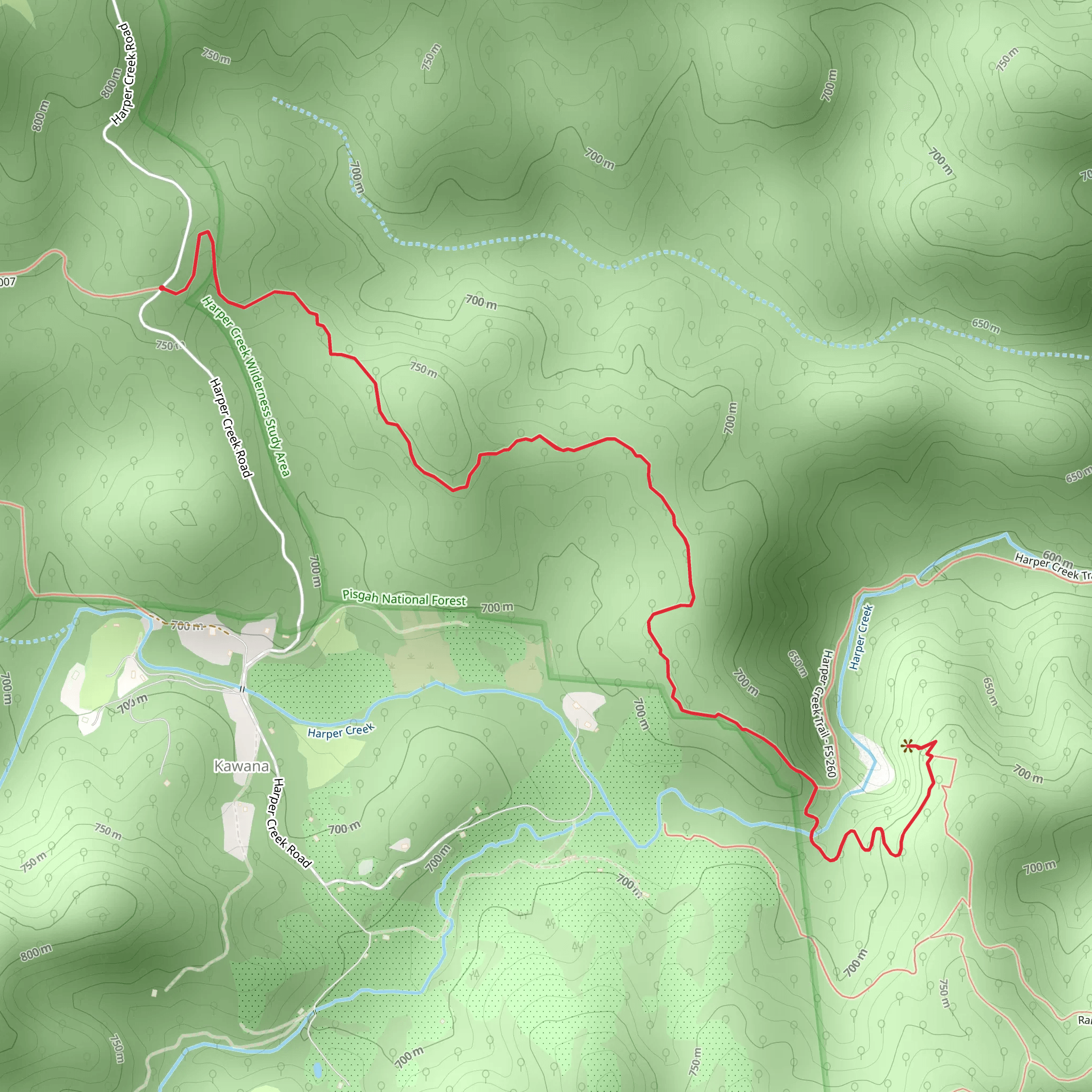Harper Creek Trail mobile static map