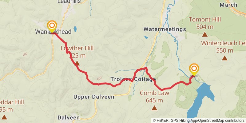 Southern Upland Way stage 9 Map