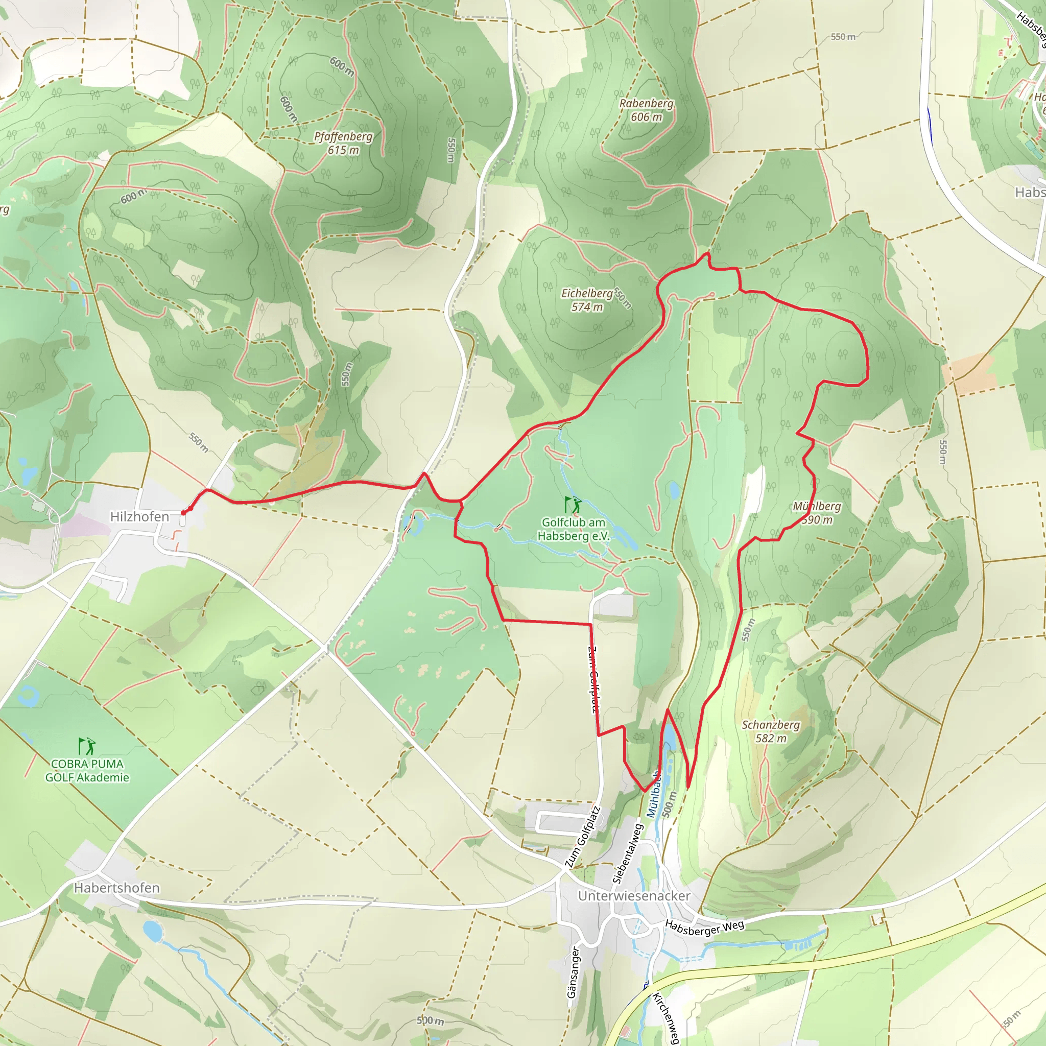Muhlberg Loop - Golfclub am Habsberg mobile static map