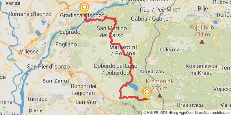 Alpe - Adria Trail stage 35 Map
