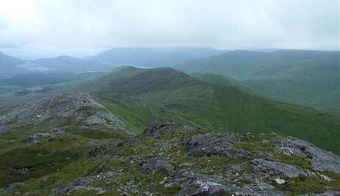 An image depicting the trail Leenaun Hill Walk and its surrounding area.