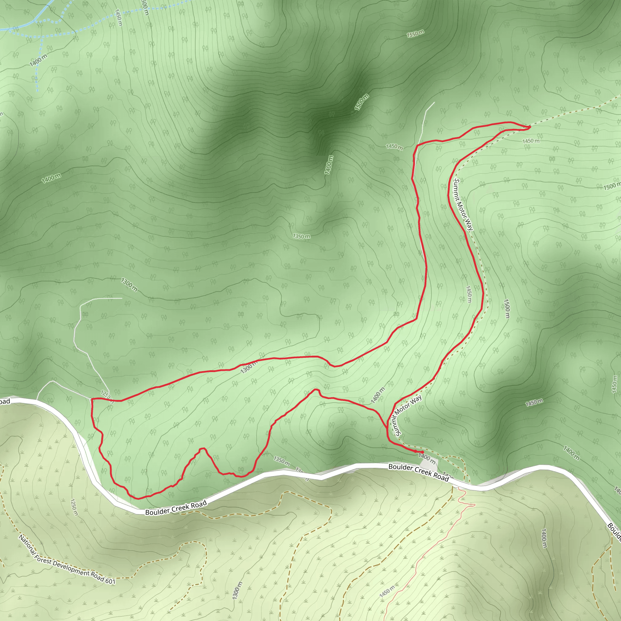 Deer Creek Summit North Trail mobile static map
