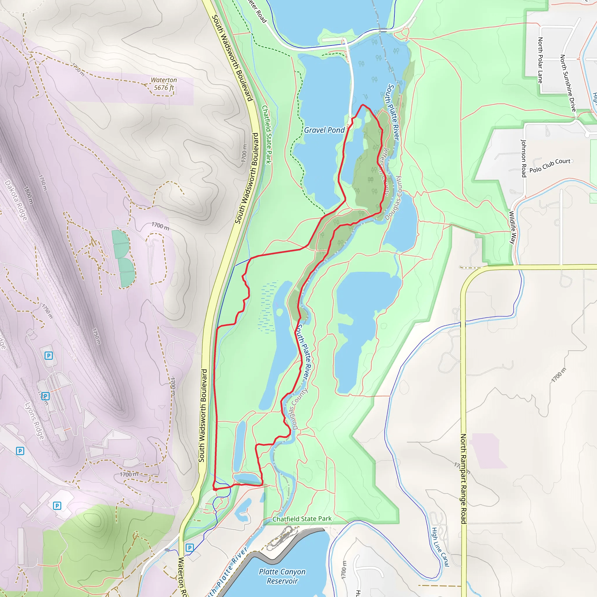 Cigar Pond and ADT Loop mobile static map