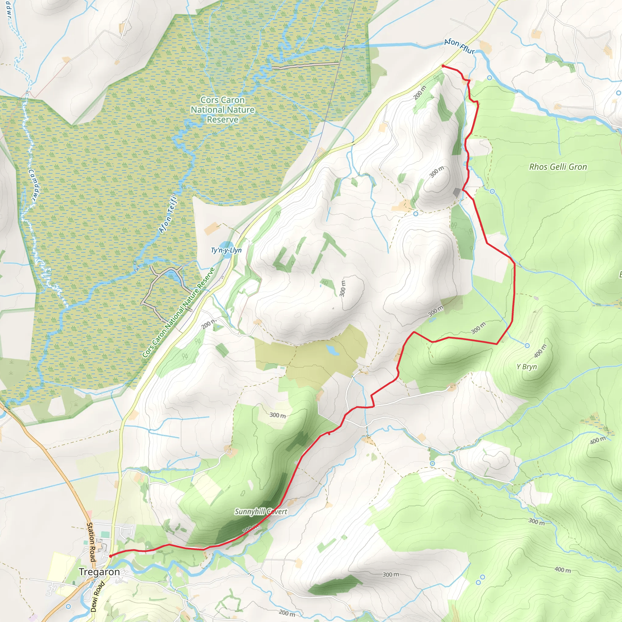 The Elephant Walk from Tregaron mobile static map