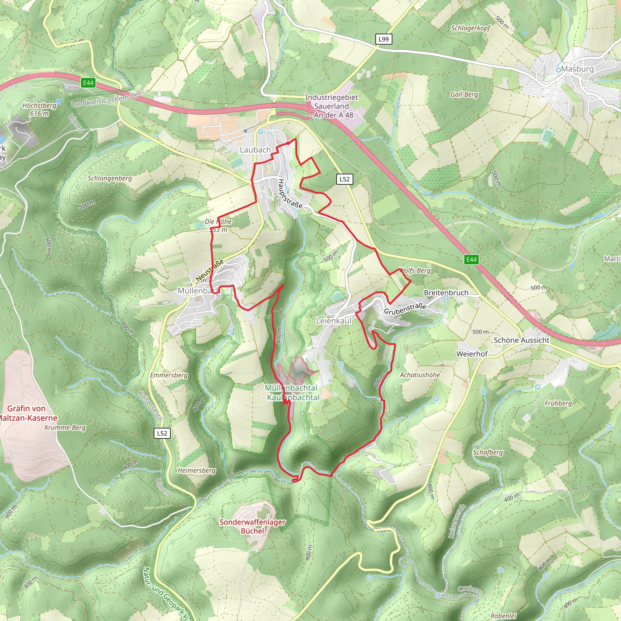 Die Höhe and Haldenpanorama via Bähnchen mobile static map