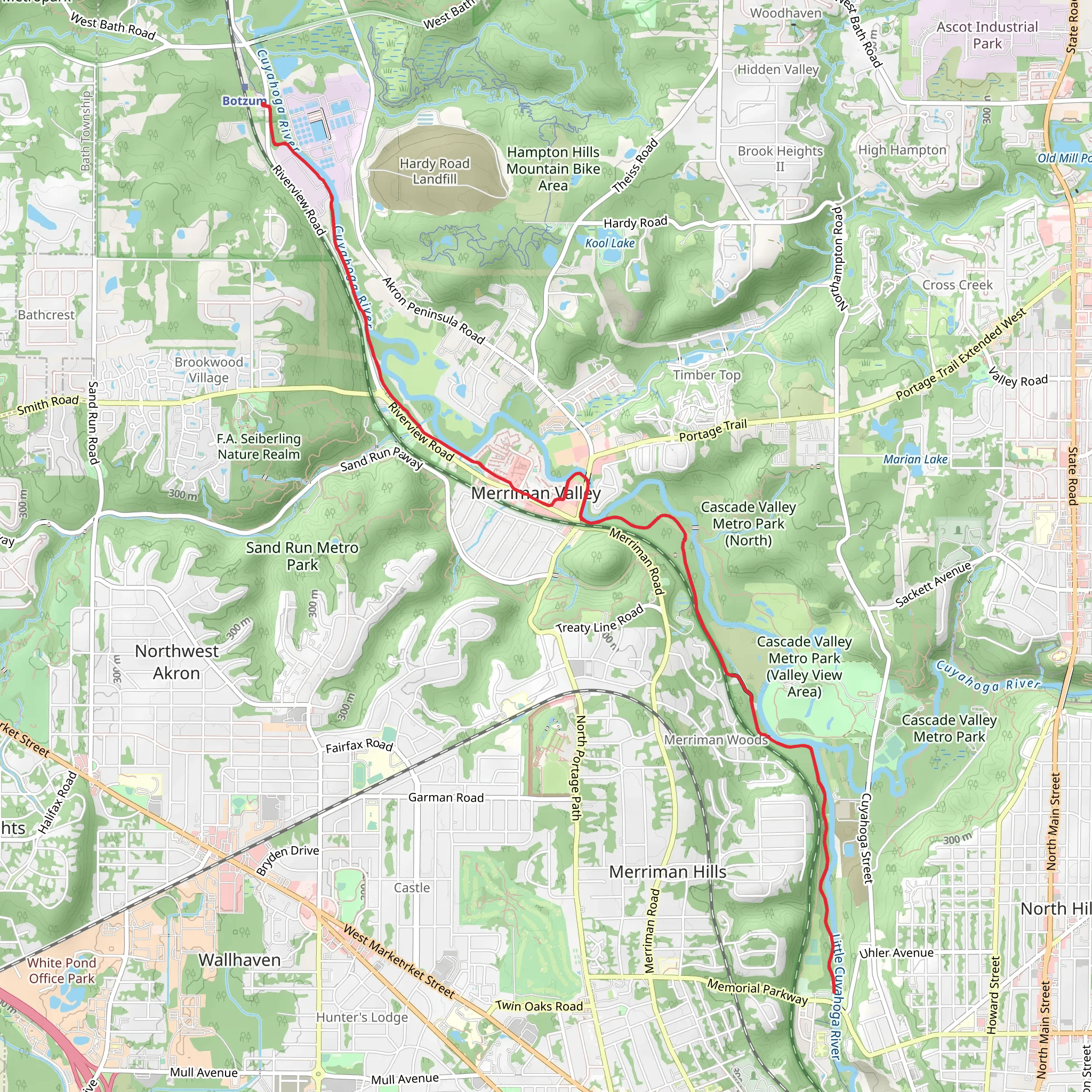 Ohio And Erie Canal Towpath Trail - Botzum mobile static map