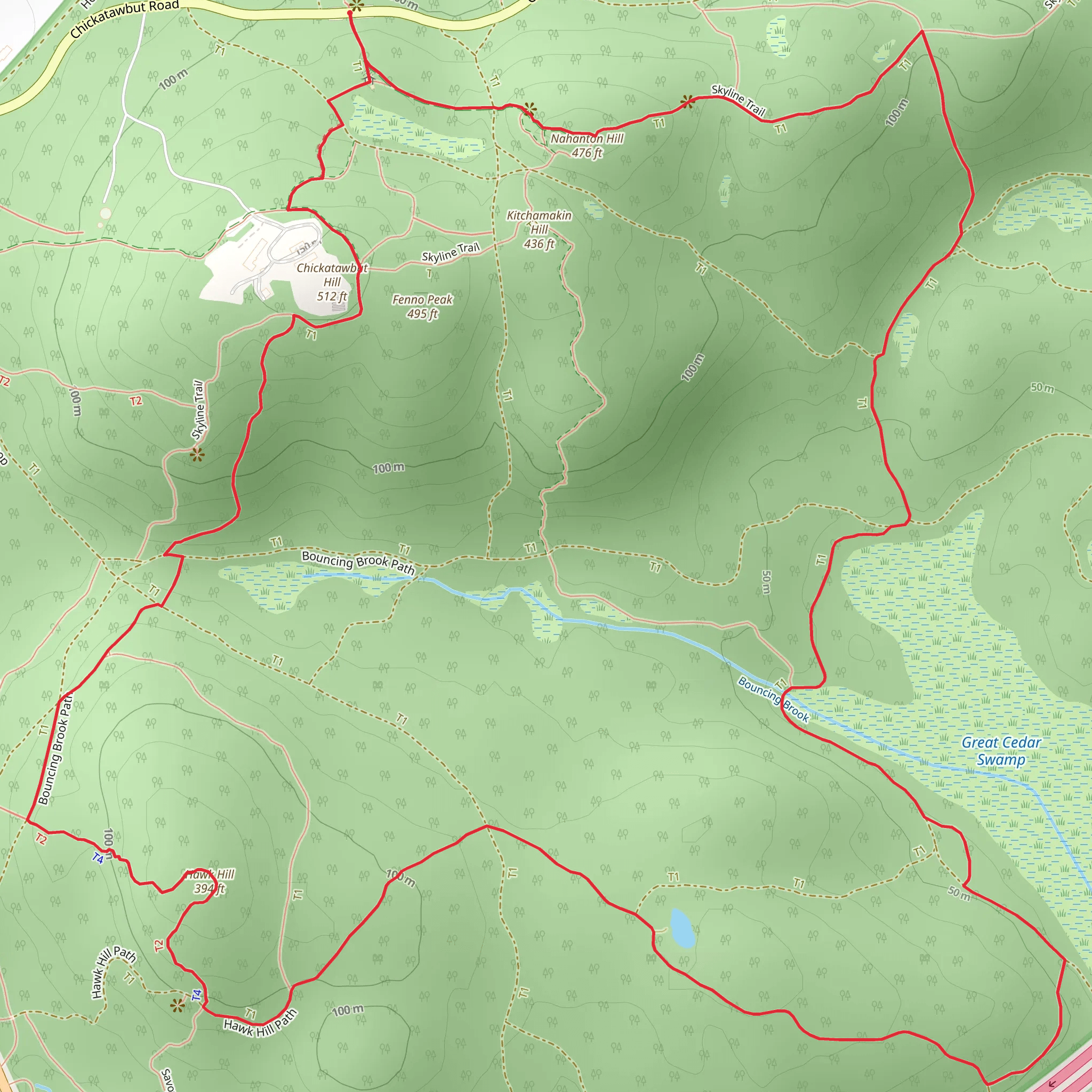 Fenno Peak - Hawk Hill Loop mobile static map