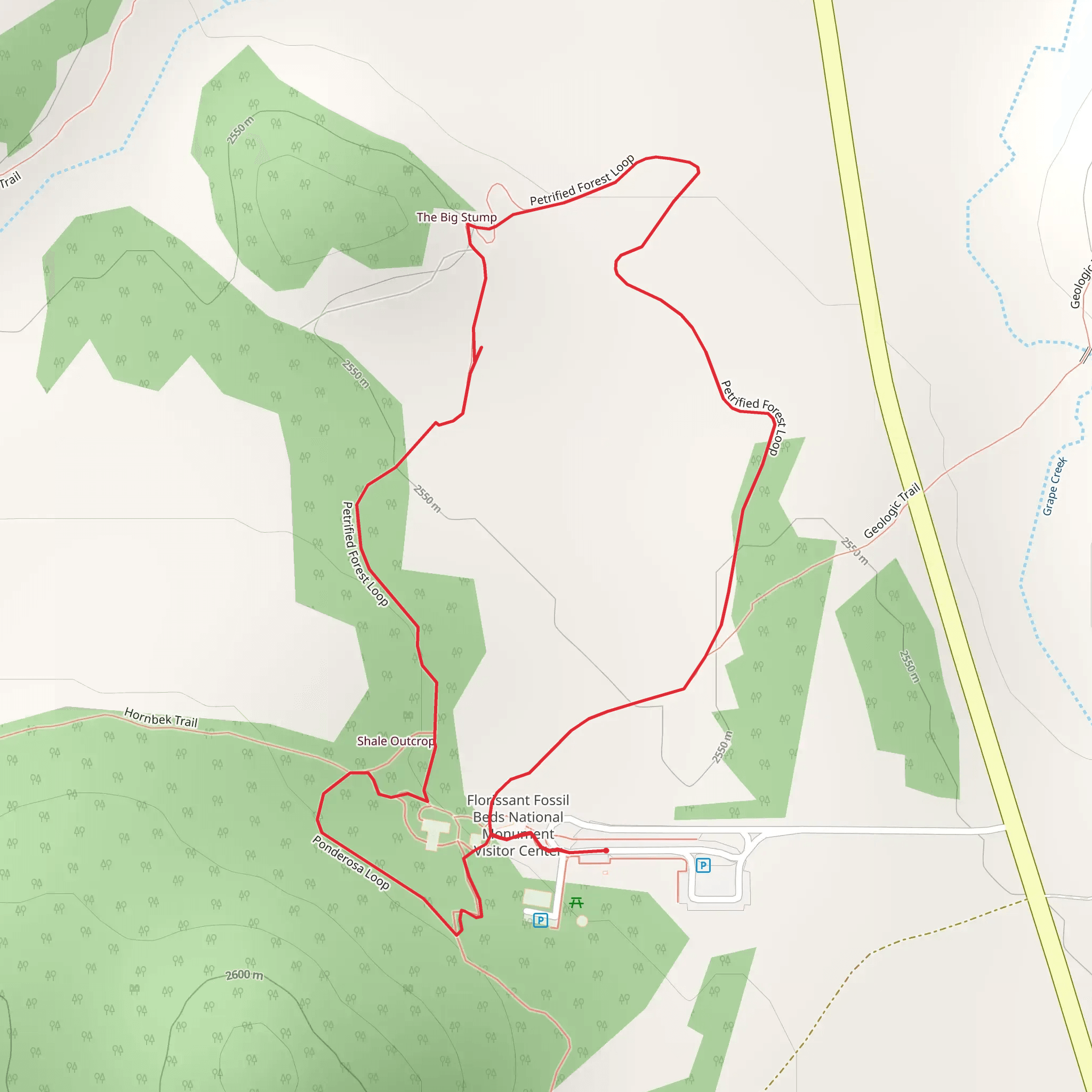 Petrified Forest Loop mobile static map