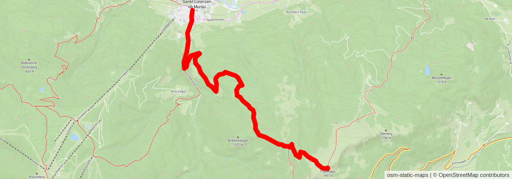St Lorenzen - Frauenalpe stage 2 Map