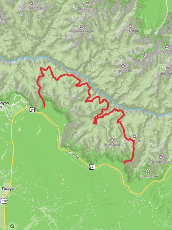 Grandview, Tonto and South Kaibab Trail