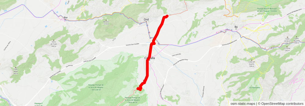 Xorret de Catí - Casa Tápena PR CV 141 stage 2 Map