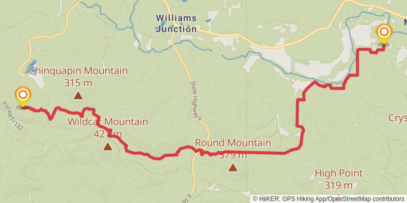 Ouachita National Recreation Trail stage 17 Map