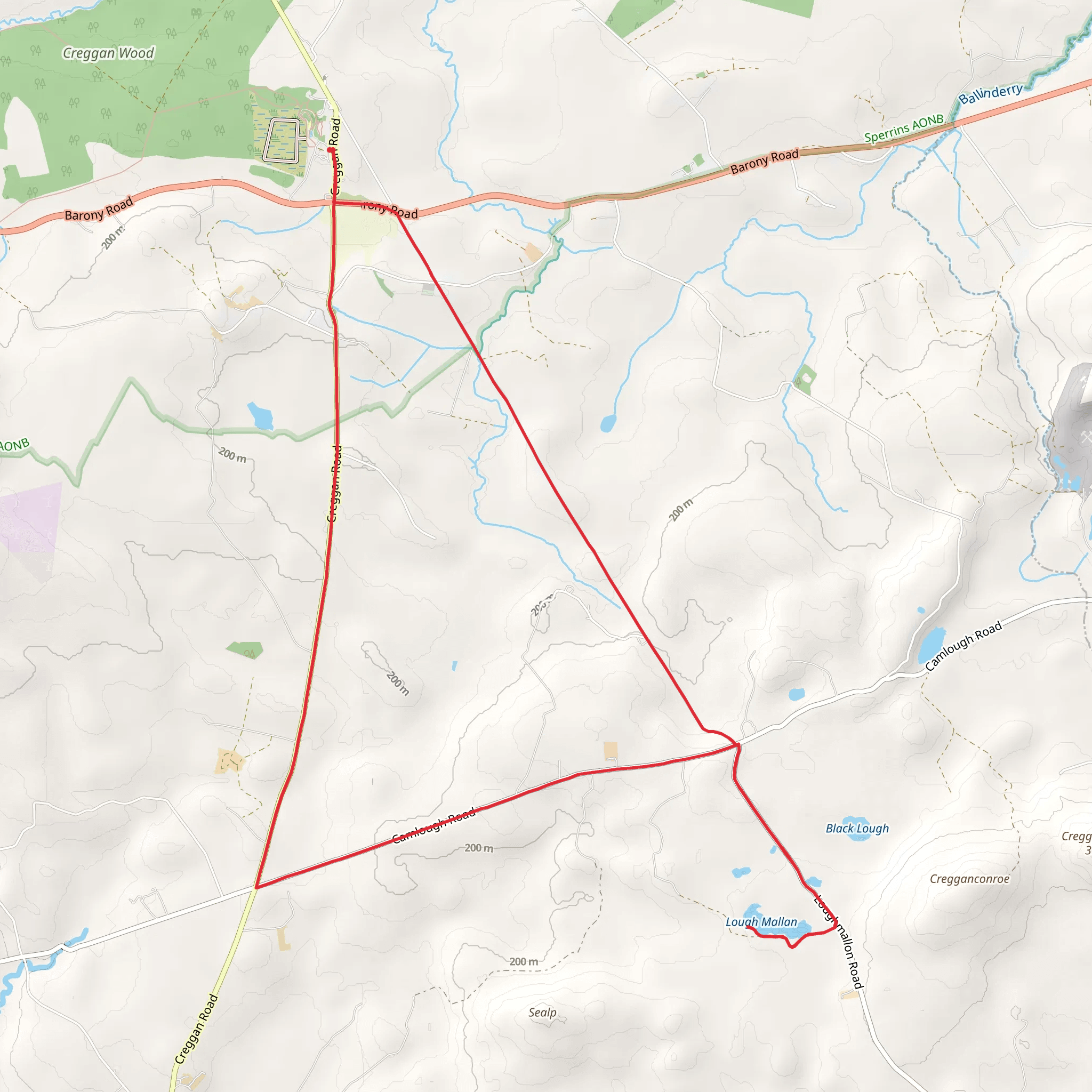 Creggandevesky Archaeological Trail mobile static map