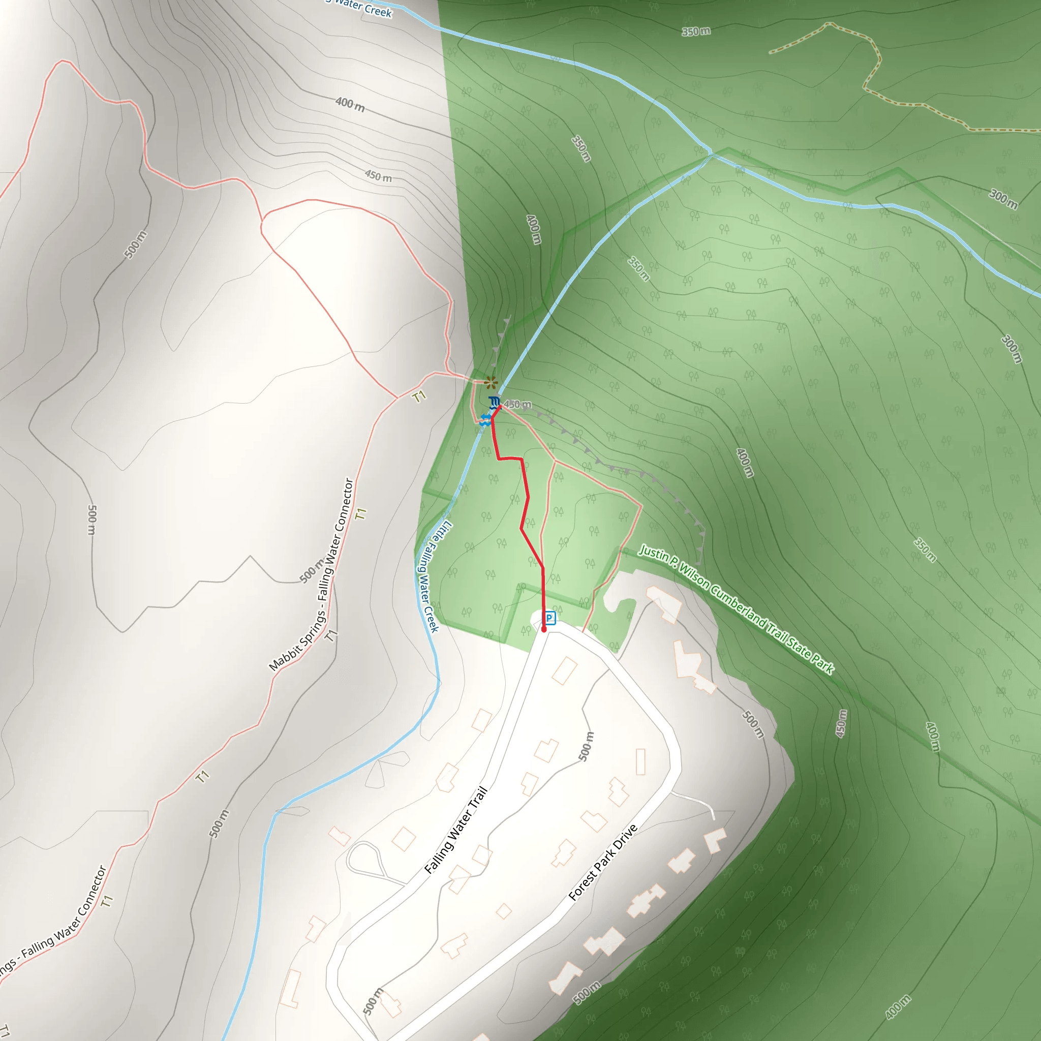 Little Falling Water Creek mobile static map