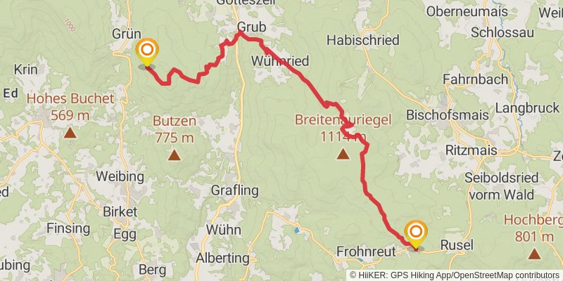 Goldsteig stage 30 Map