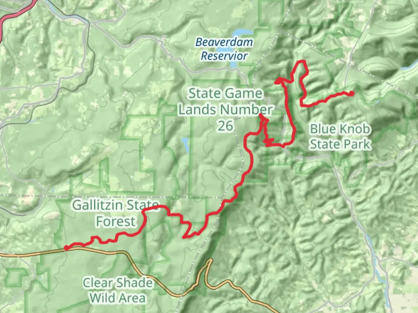 An image depicting the trail Babcock Creek Road to Tower Road via Lost Turkey Trail and its surrounding area.