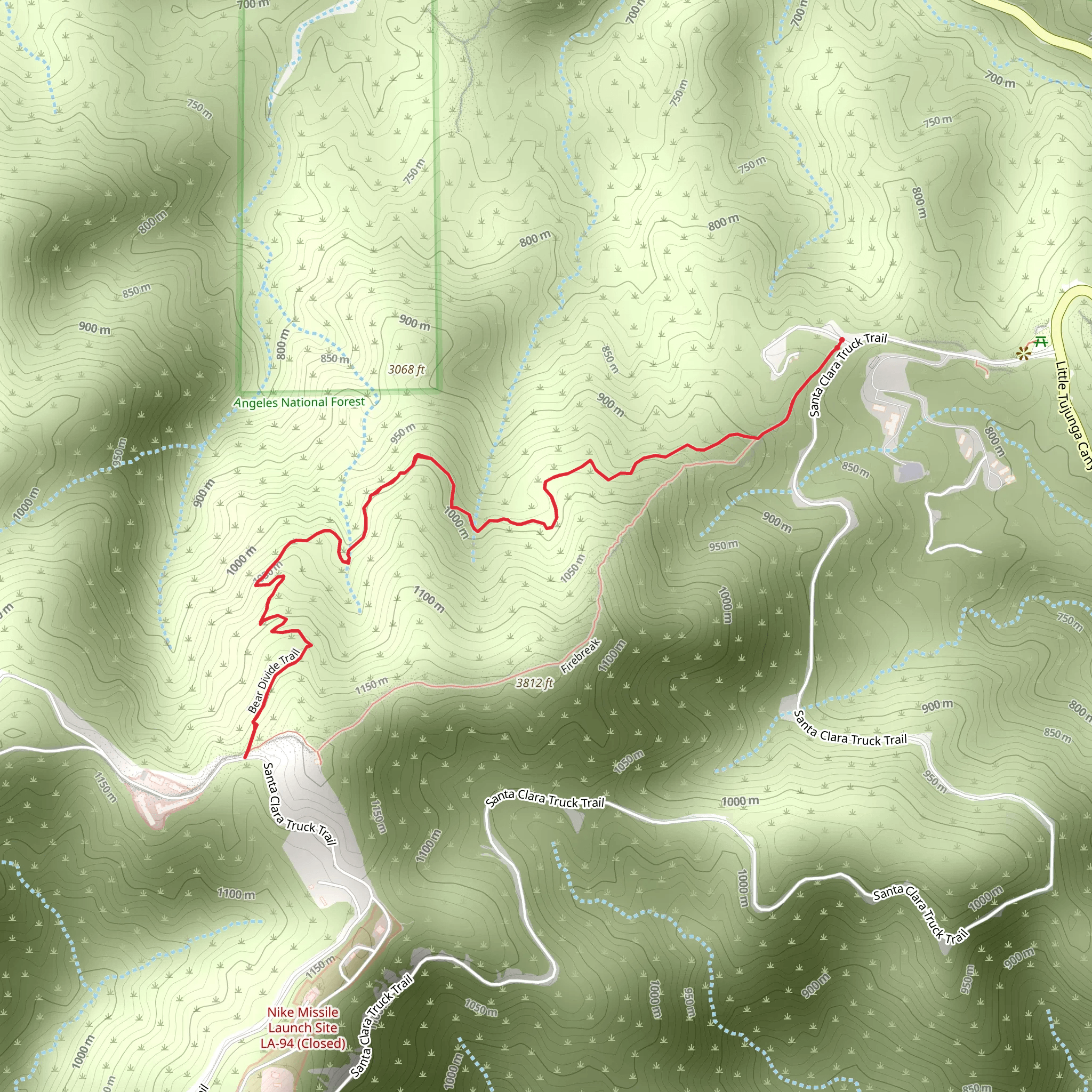 Bear Divide Trail mobile static map