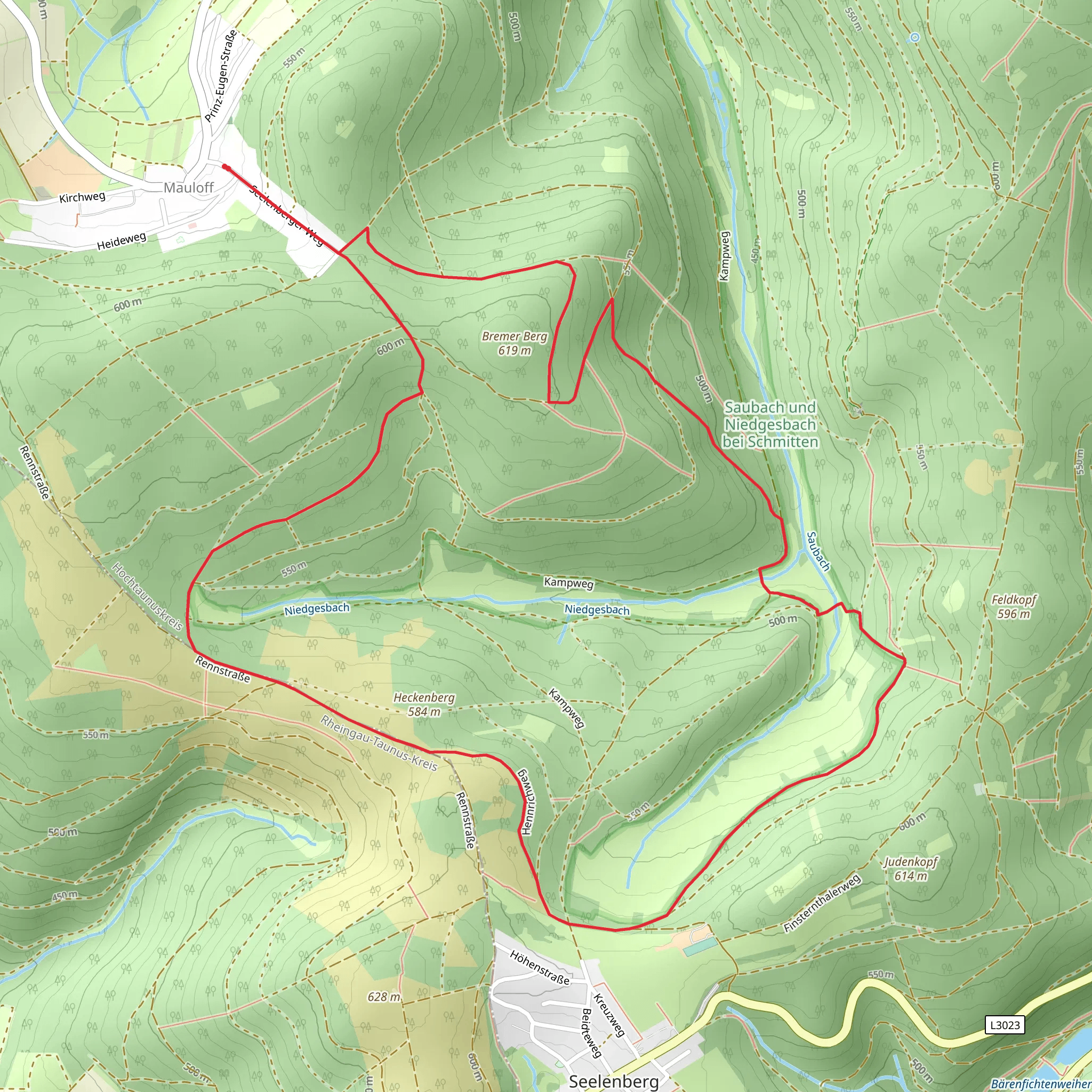 Bremer Berg and Hackenberg Loop mobile static map
