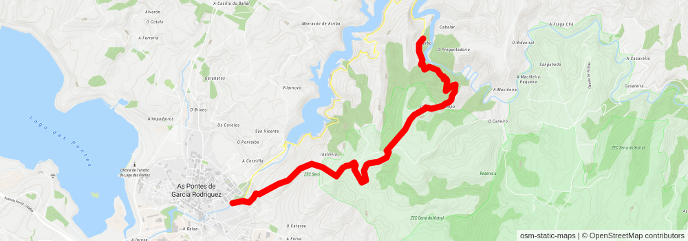 Sendeiro as Fragas da Ribeira e do Lostegal PR G 147 stage 2 Map