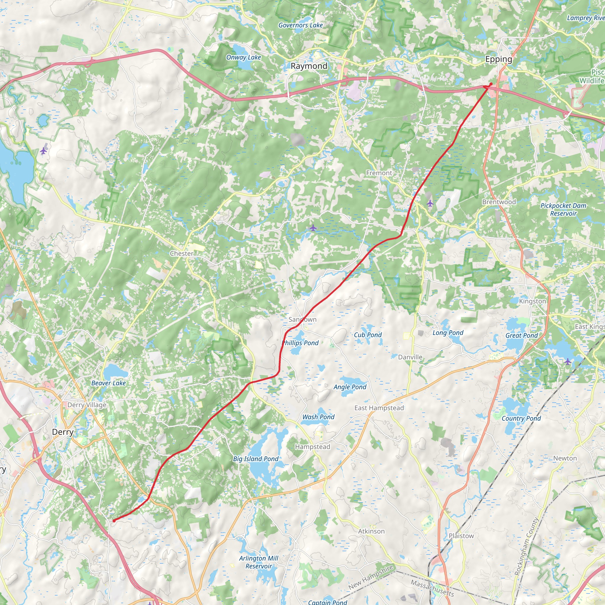 Rockingham Recreational Rail Trail - Fremont Branch mobile static map