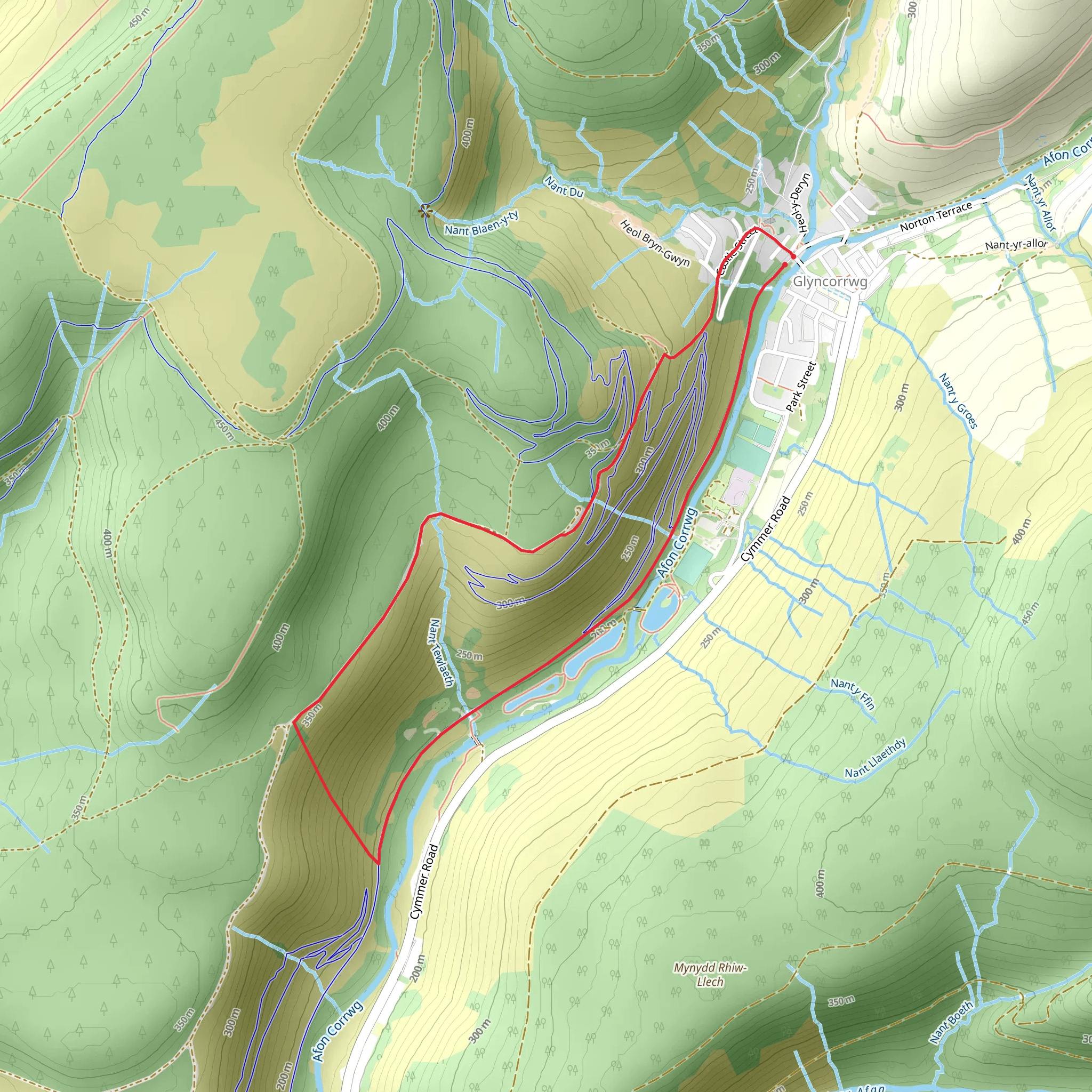 Glyncorrwg Ponds mobile static map
