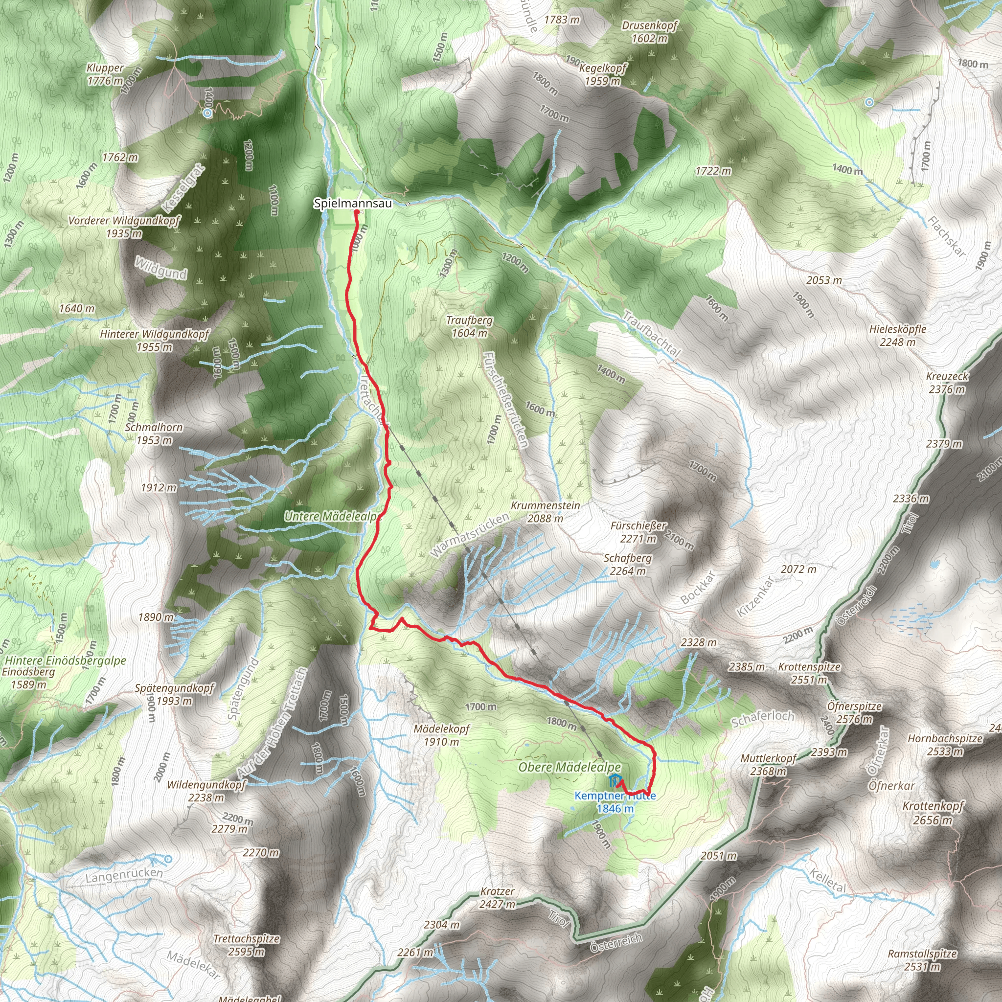 Kemptner Hütte Walk mobile static map
