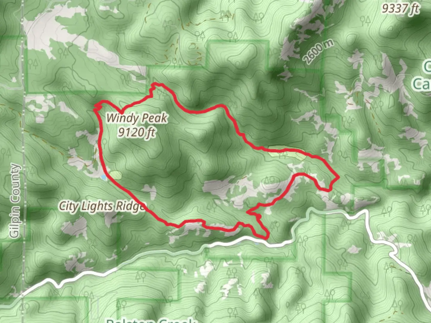 An image depicting the trail Mountain Lion Trail Loop and its surrounding area.