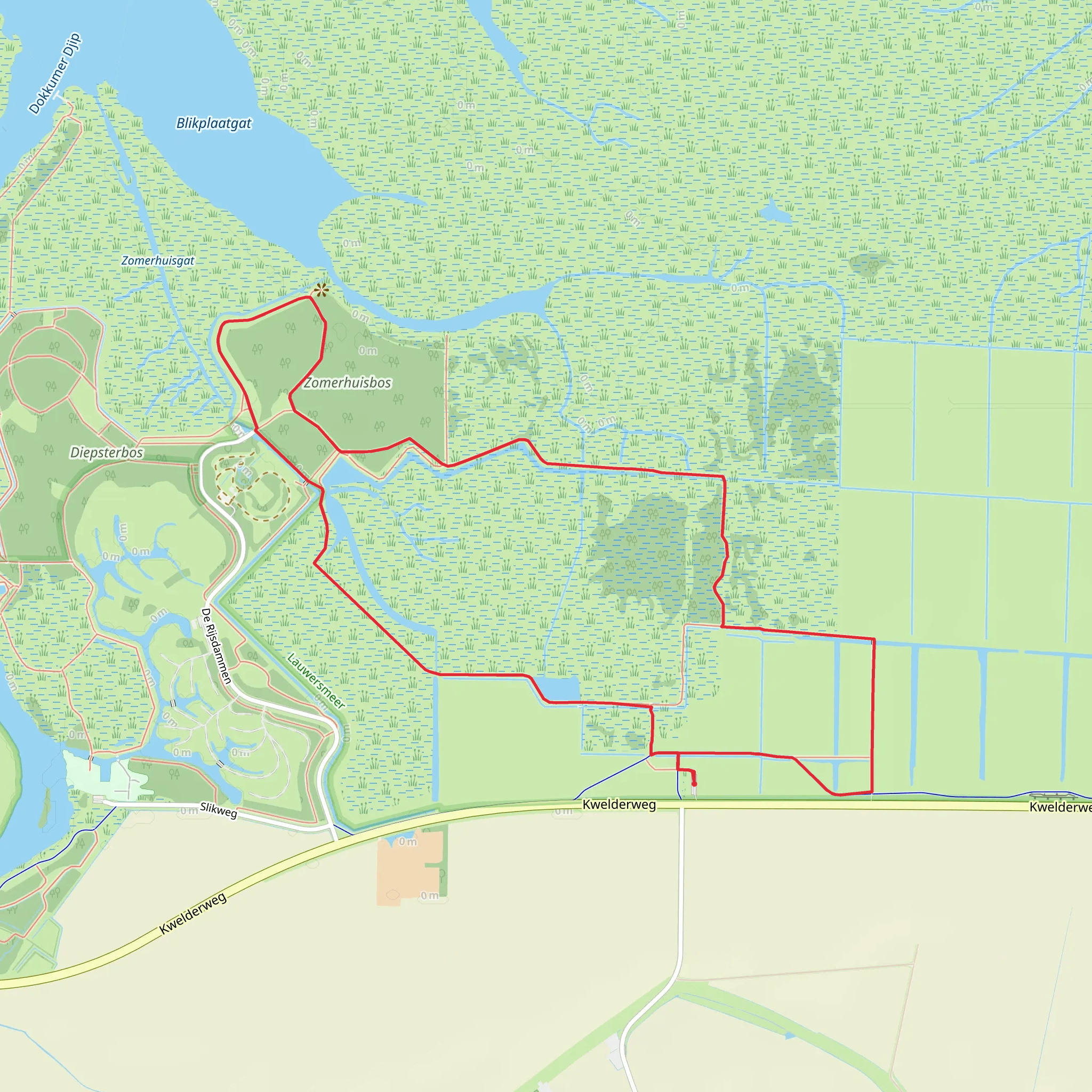 Zomerhuisbos and Pompsterplaat Loop mobile static map