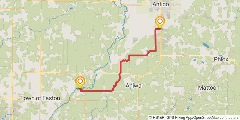 Ice Age National Scenic Trail stage 34 Map