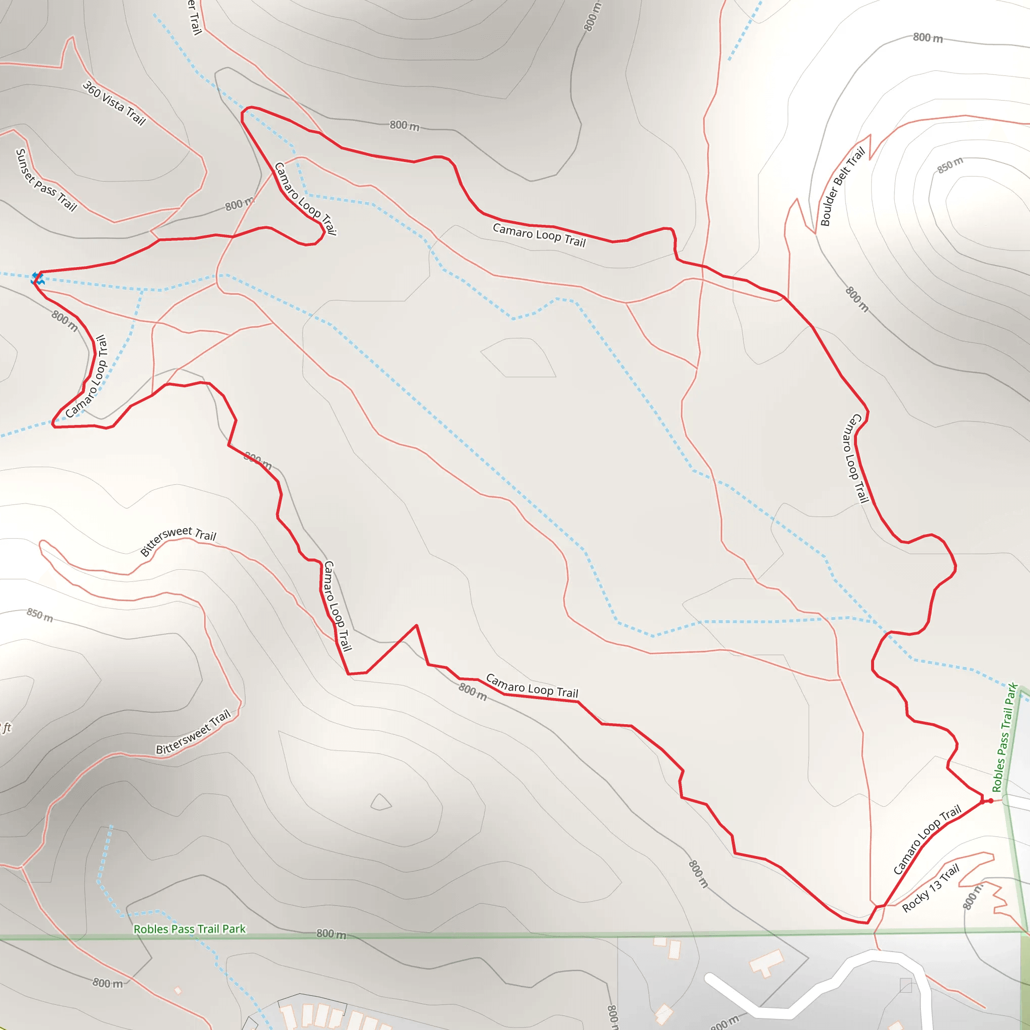 Camaro Loop Trail mobile static map