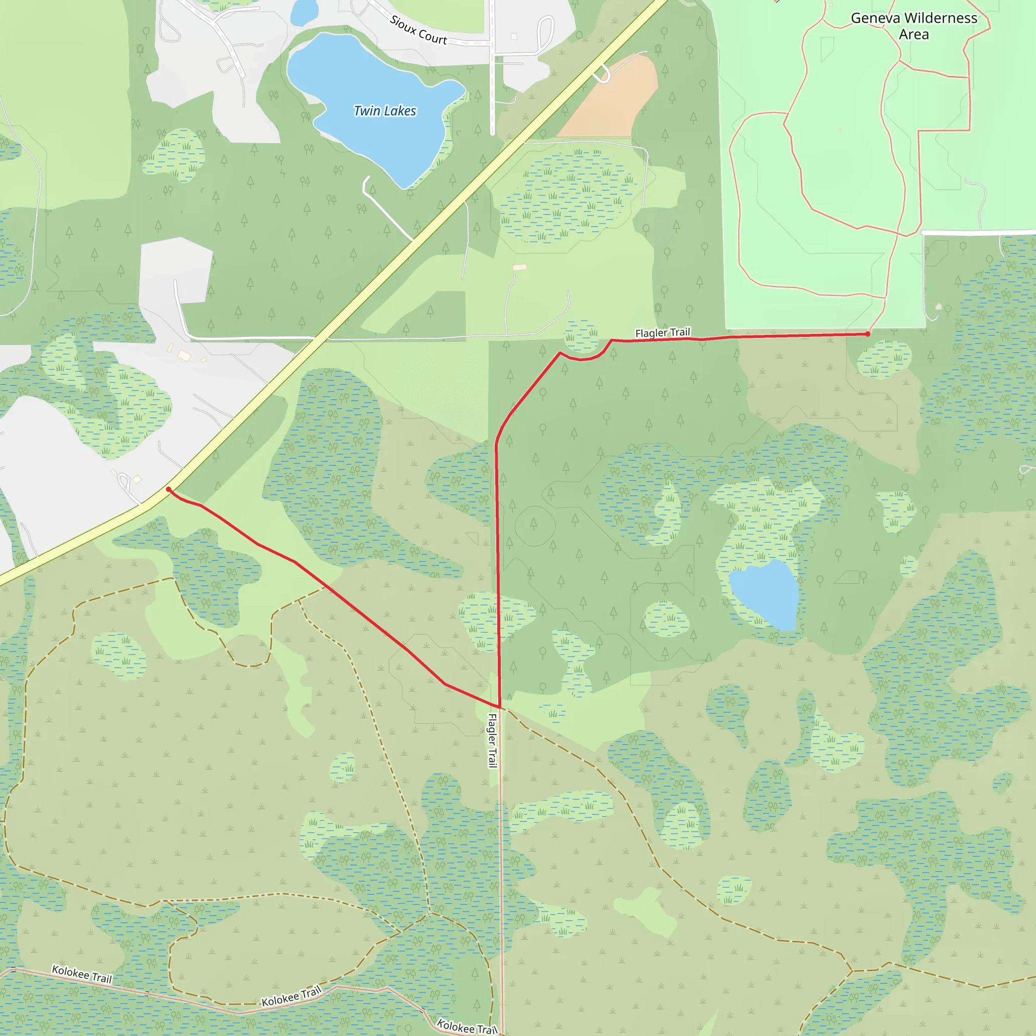 Flagler Trail mobile static map