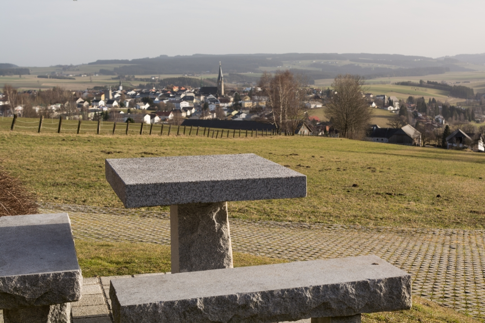 An image depicting the trail Brunnwald-Runde and its surrounding area.