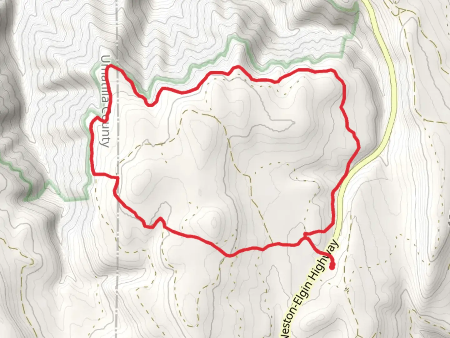An image depicting the trail Umatilla Rim Loop Trail and its surrounding area.