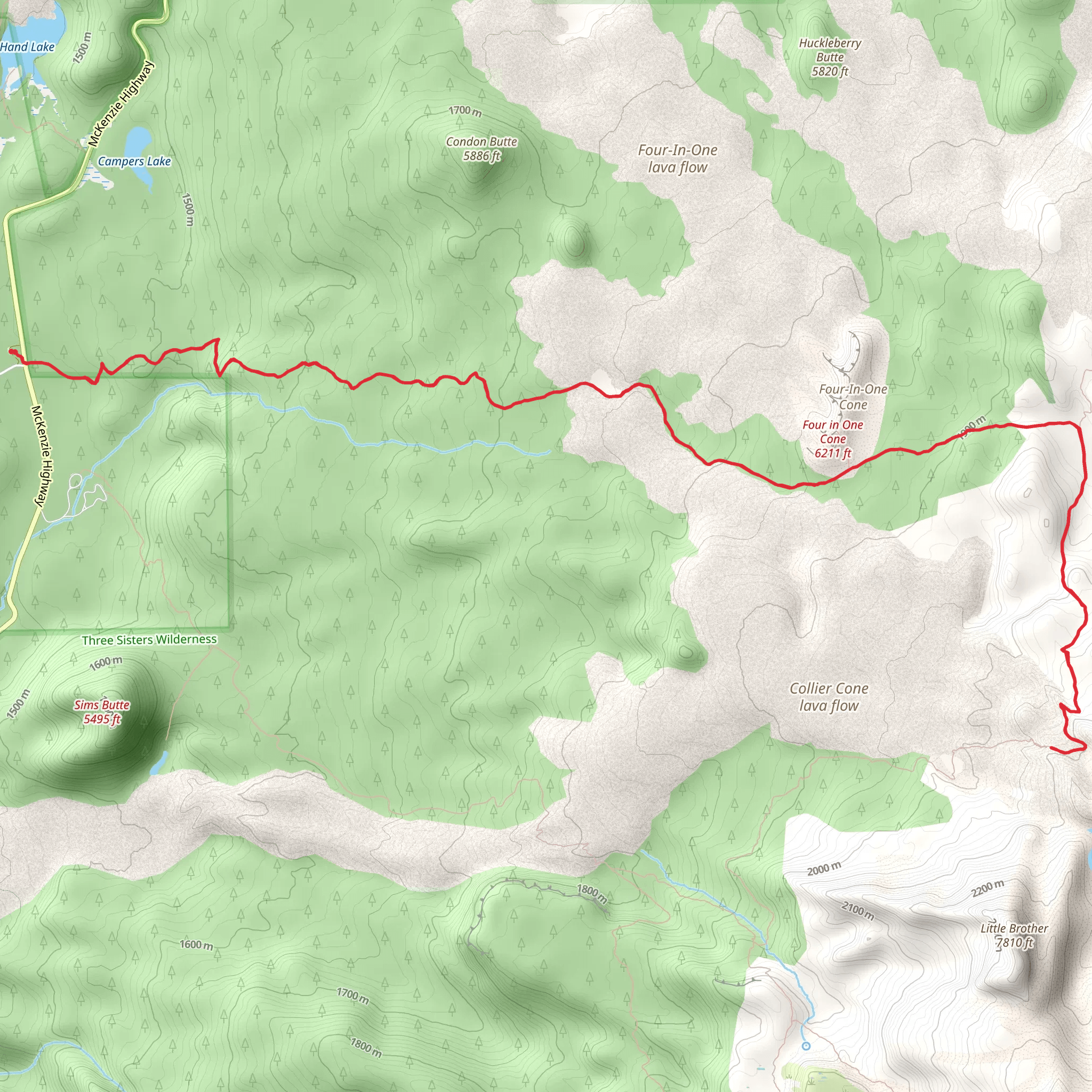 Scott Trail and PCT mobile static map