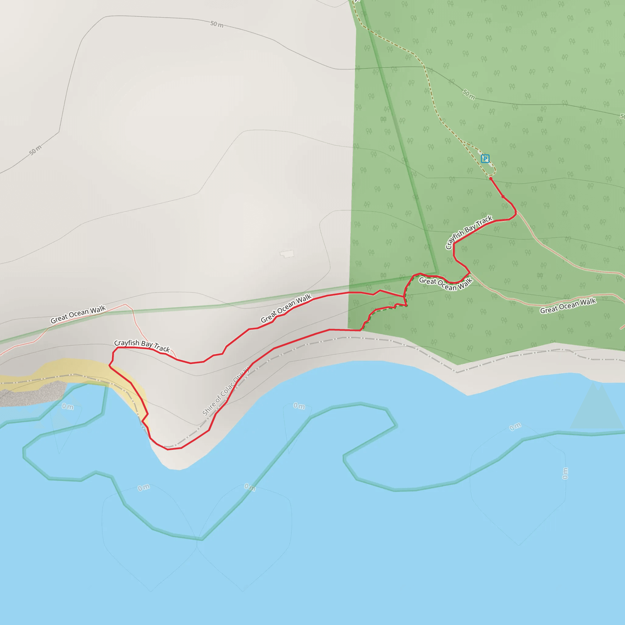 Crayfish Bay Walk mobile static map