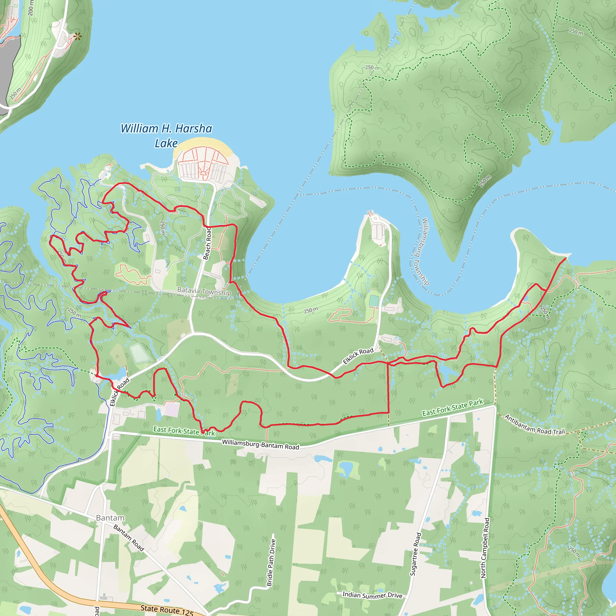 Perimeter, Beach and Technical Loop Trail mobile static map