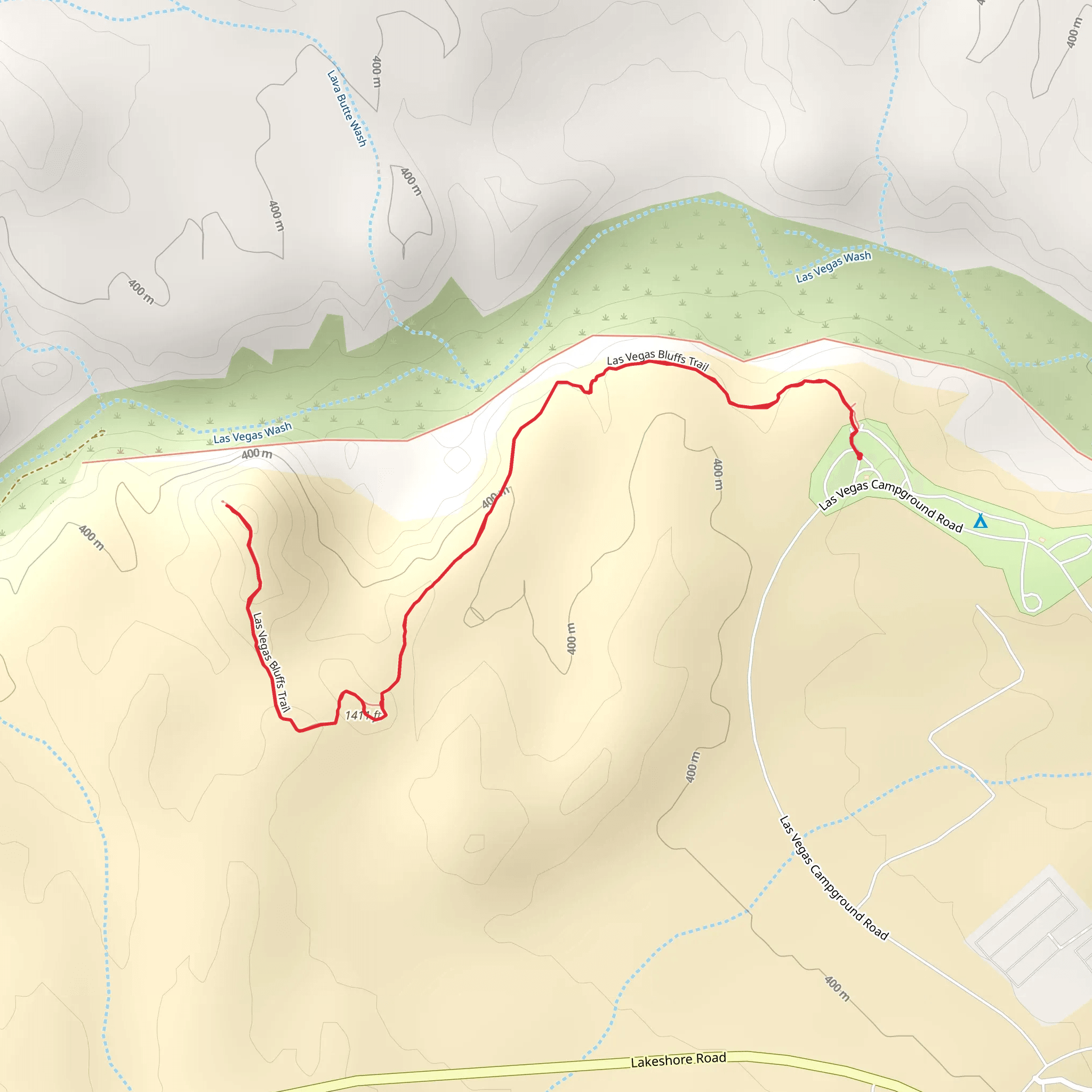 Las Vegas Bluffs Trail mobile static map